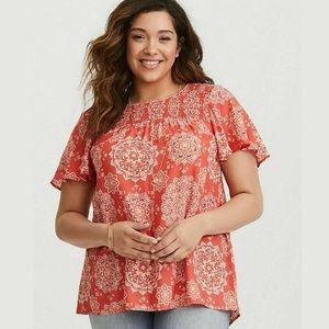 Torrid Medallion Print Blouse